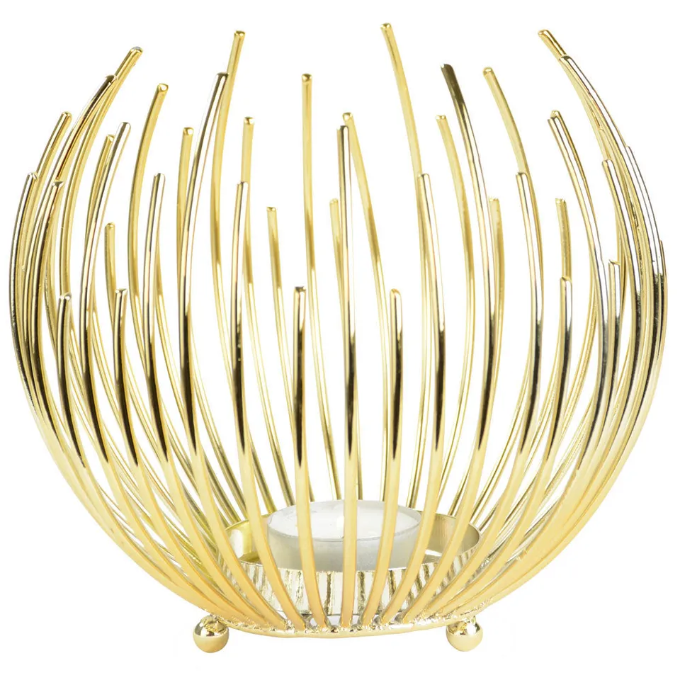 das-kost-mland-dekorationen-teelichthalter-strahlenkugel-15cm-gold image 1