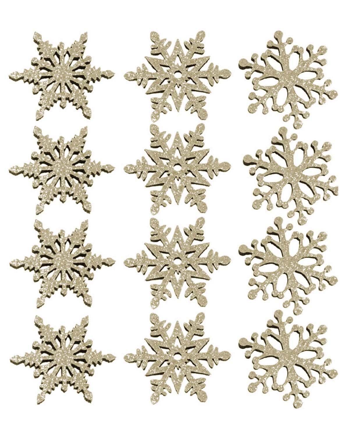 das-kost-mland-glitzer-streudeko-schneeflocken-streudeko-gold-6tlg-4cm-filz image 1