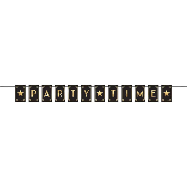 das-kost-mland-glitz-glam-partykette-party-time-schwarz-gold image 1