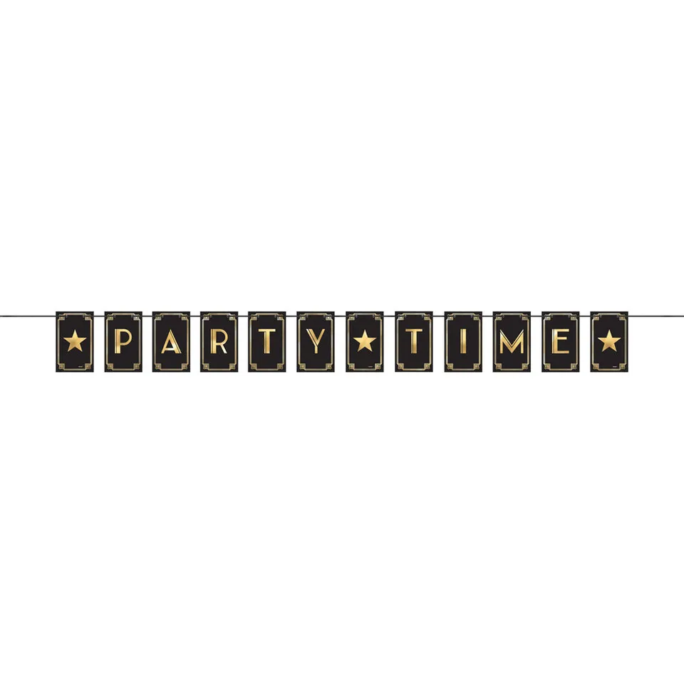 das-kost-mland-glitz-glam-partykette-party-time-schwarz-gold image 1