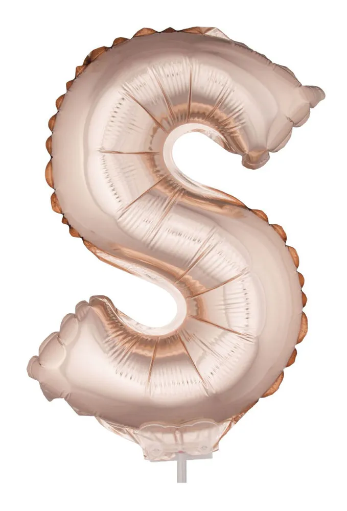 das-kost-mland-buchstaben-folienballon-s-ros-gold-41-cm-stab image 1