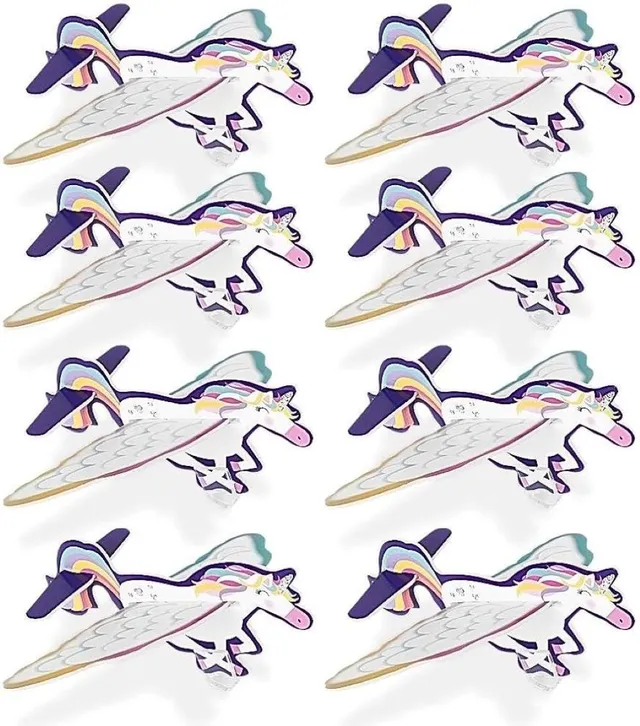 das-kost-mland-favours-einhorn-gleiter-wurfgleiter-8-st-ck-bunt image 1