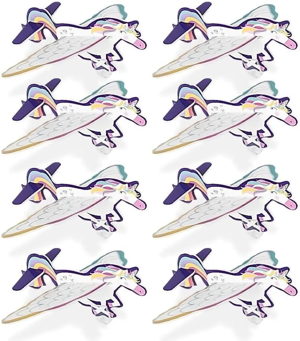 das-kost-mland-favours-einhorn-gleiter-wurfgleiter-8-st-ck-bunt image 1