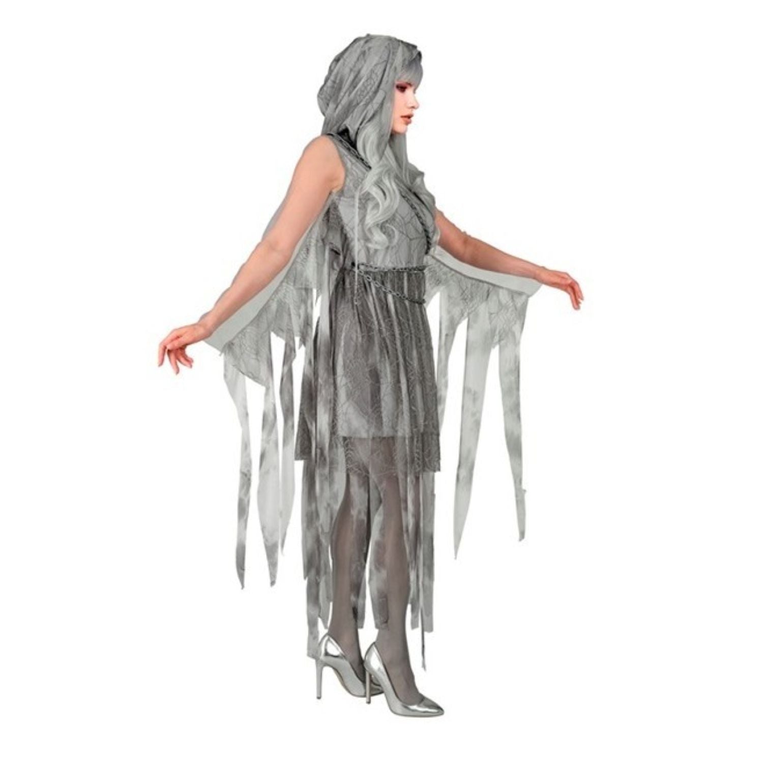 das-kost-mland-ghostly-spirit-damenkost-m-kleid-grau-m-kette image 3