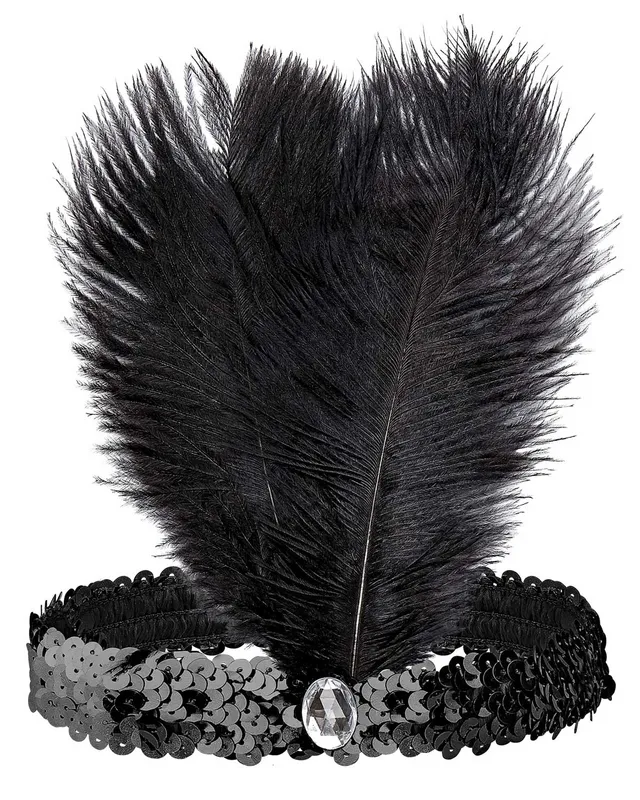 das-kost-mland-accessoires-414023-charleston-stirnband-schwarz-pailletten image 1