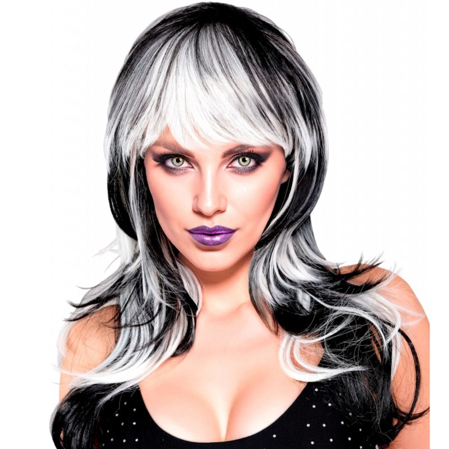das-kost-mland-damen-per-cke-vampirin-per-cke-schwarz-wei image 1