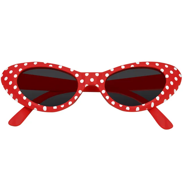 das-kost-mland-cat-eye-brille-sandy-partybrille-rot-wei-punkte image 1