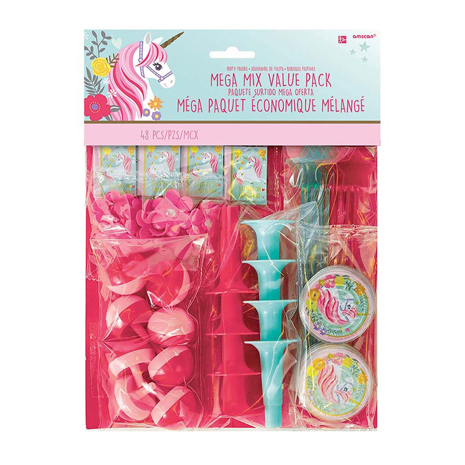 favour-magical-unicorn-einhorn-party-set-48-teilig-bunt image 1