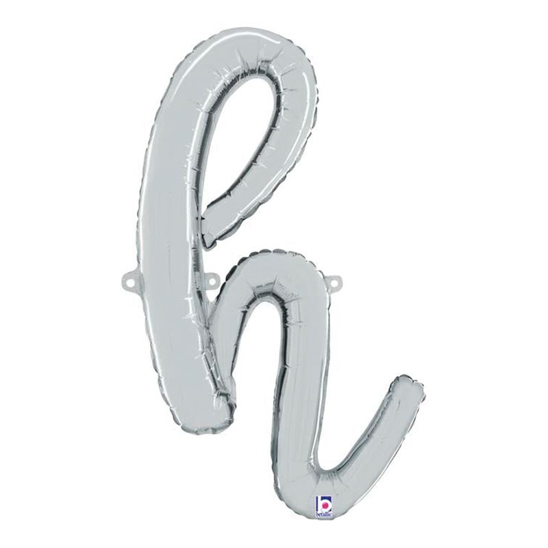 das-kost-mland-folienballon-buchstabe-h-silber-skript-61cm image 1