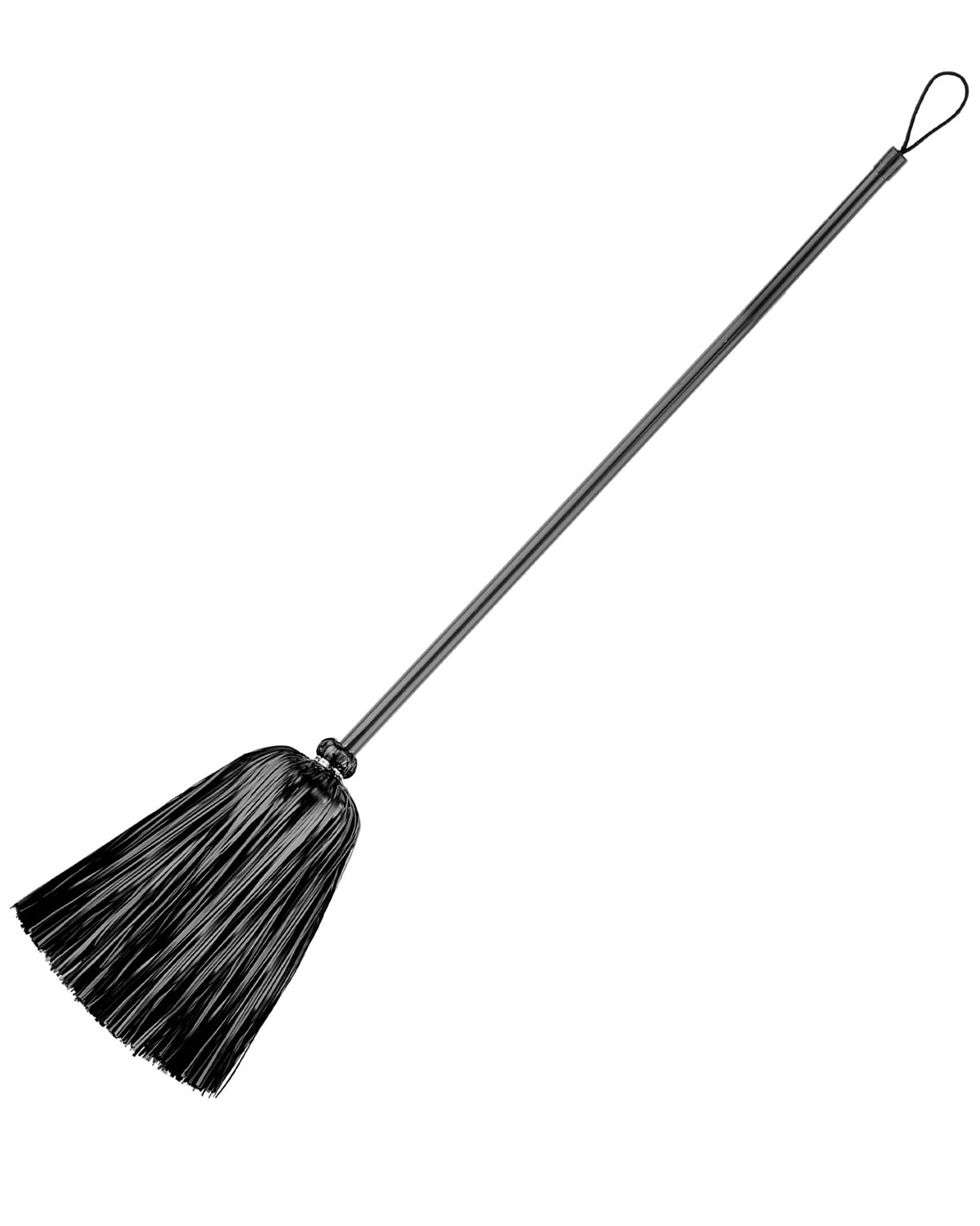 das-kost-mland-accessoires-hexenbesen-lametta-92cm-schwarz image 2