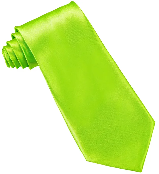 das-kost-mland-accessoires-satin-krawatte-zum-binden-neon-gr-n image 1