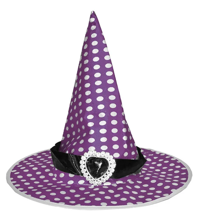 hexenhut-speckles-herzschnalle-punkte-lila-kost-m image 1