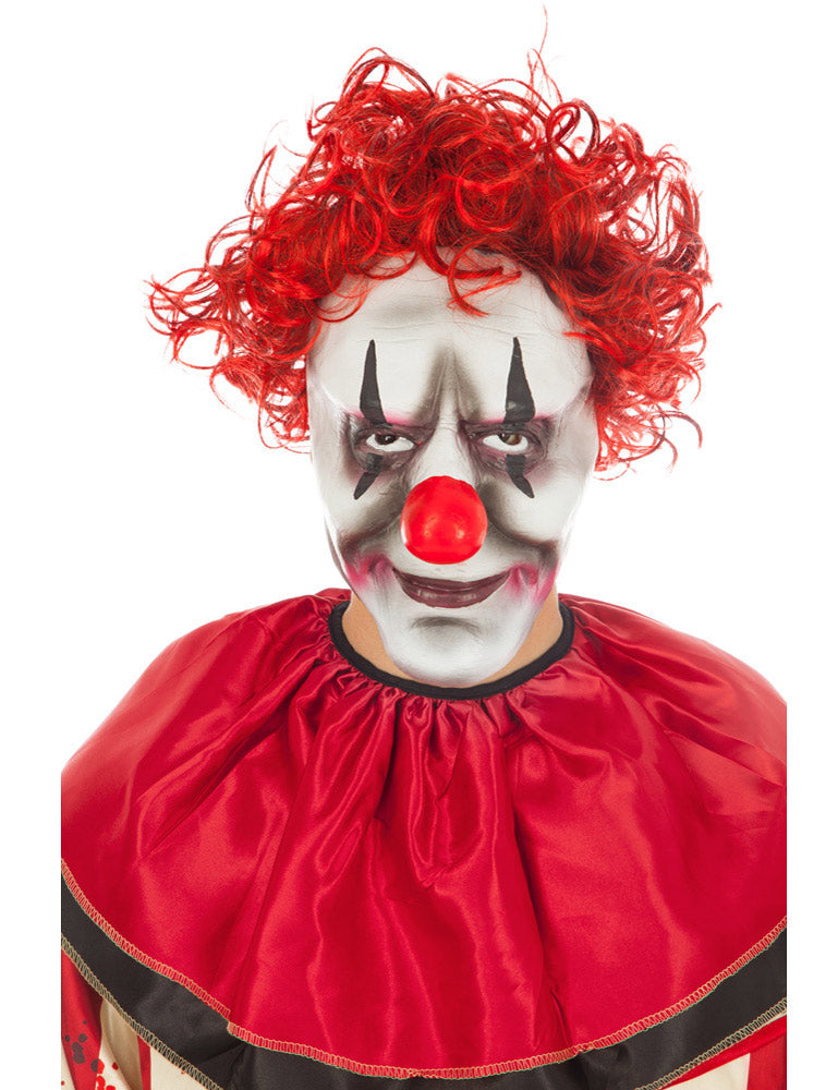 das-kost-mland-gruselclown-mit-roten-haaren-latexmaske image 2