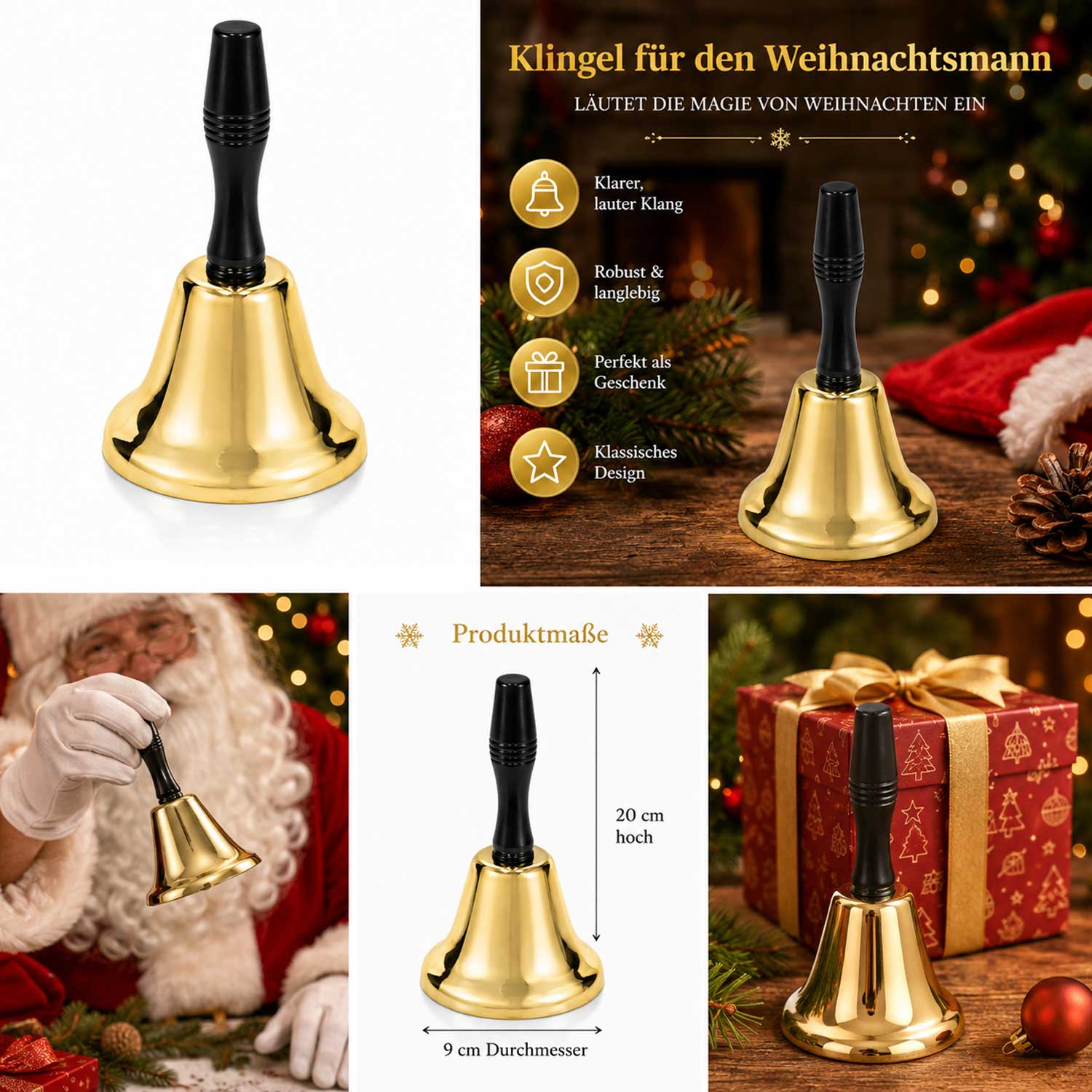 das-kost-mland-dekorationen-weihnachtsmann-handglocke-gold-20-cm image 5