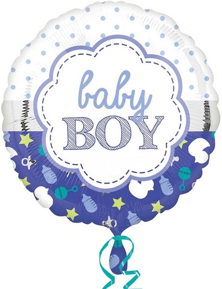 das-kost-mland-baby-boy-folienballon-blau-43-cm-geburt image 2