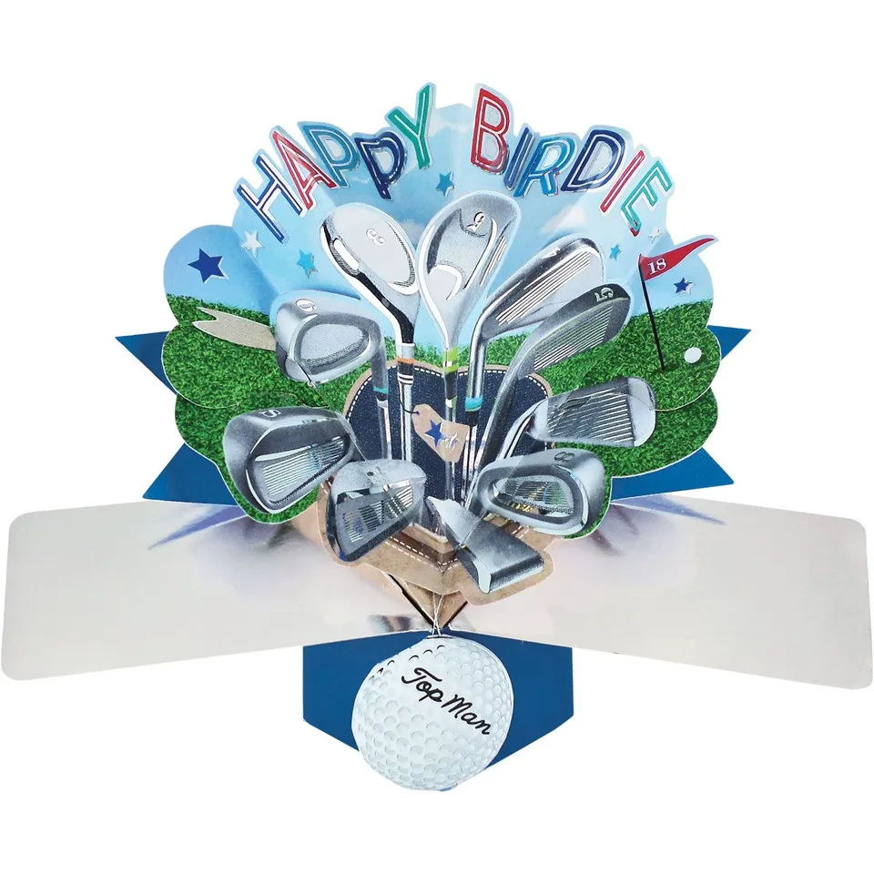 das-kost-mland-dekorationen-popup-gru-karte-happy-birdie-golf-3d image 1