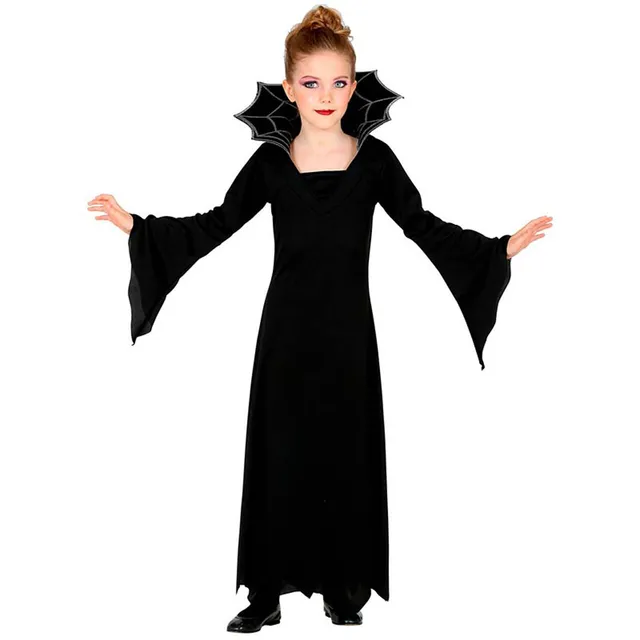 das-kost-mland-m-dchen-kid-vampirin-kost-m-kleid-schwarz-128 image 1