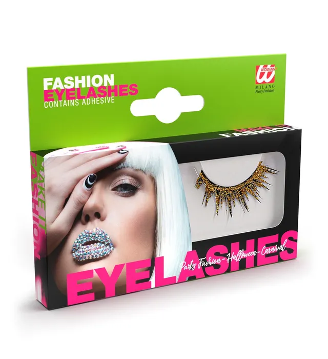 das-kost-mland-glitter-wimpern-kunstwimpern-gold image 1