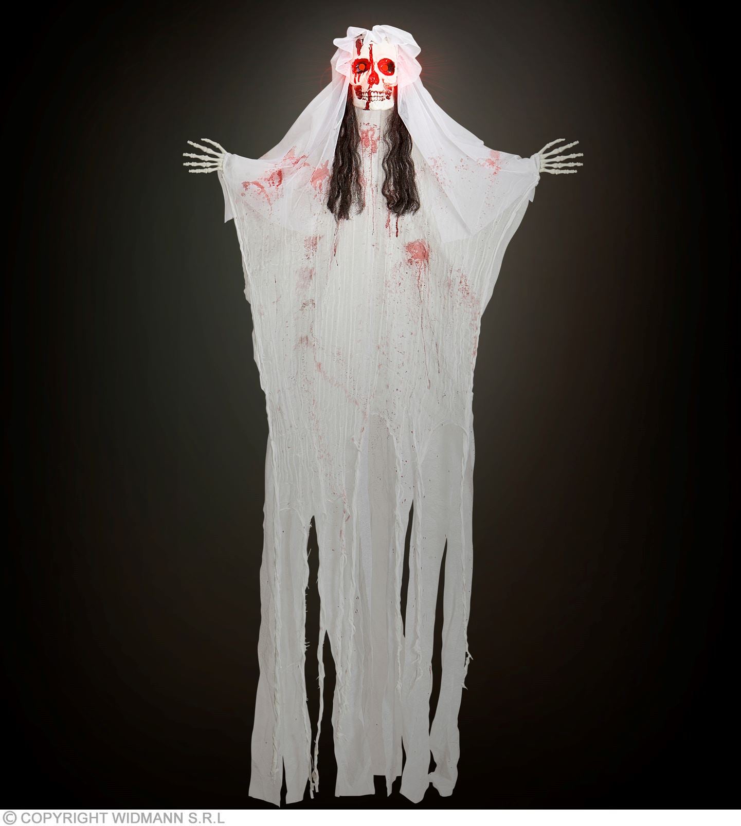 das-kost-mland-blutige-skelett-braut-h-ngefigur-170cm-led image 3