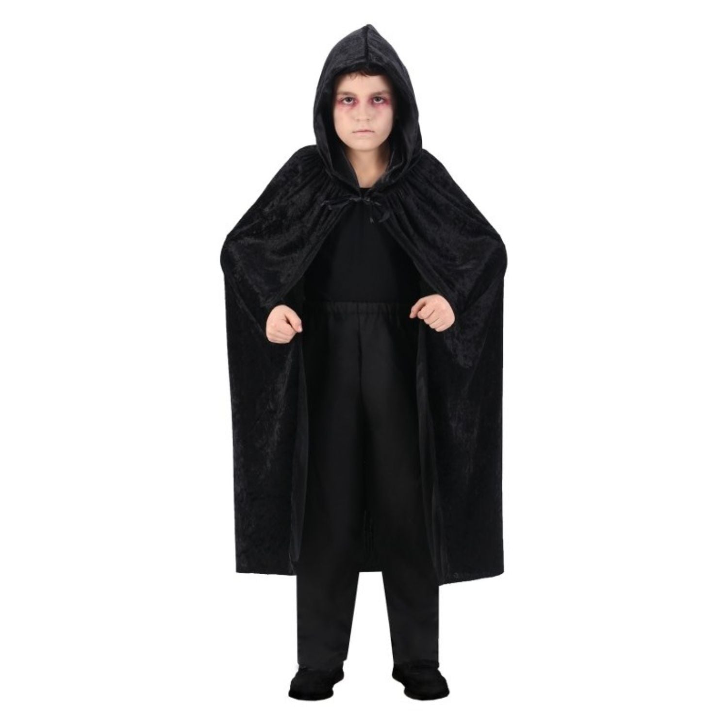 das-kost-mland-umhang-mit-kapuze-kinder-schwarz-120-cm image 1