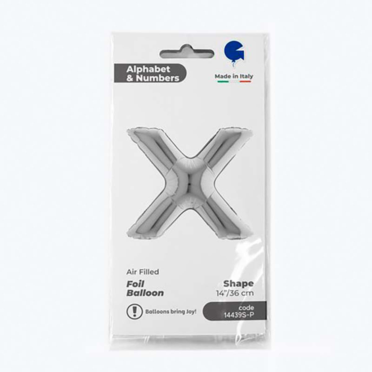 grabo-buchstaben-folienballon-x-silber-36-cm-luft image 2