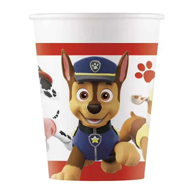 das-kost-mland-dekorationen-pappbecher-paw-patrol-200ml-8-stk image 1