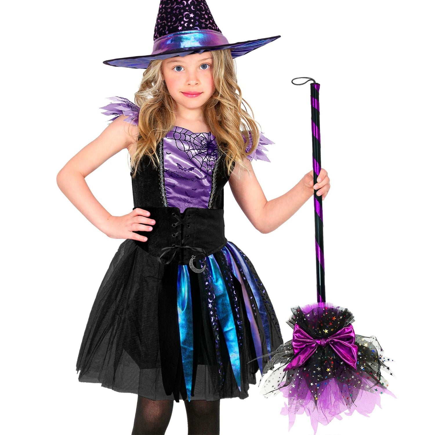 das-kost-mland-hexenbesen-85-cm-kost-mbesen-violett-schwarz image 2