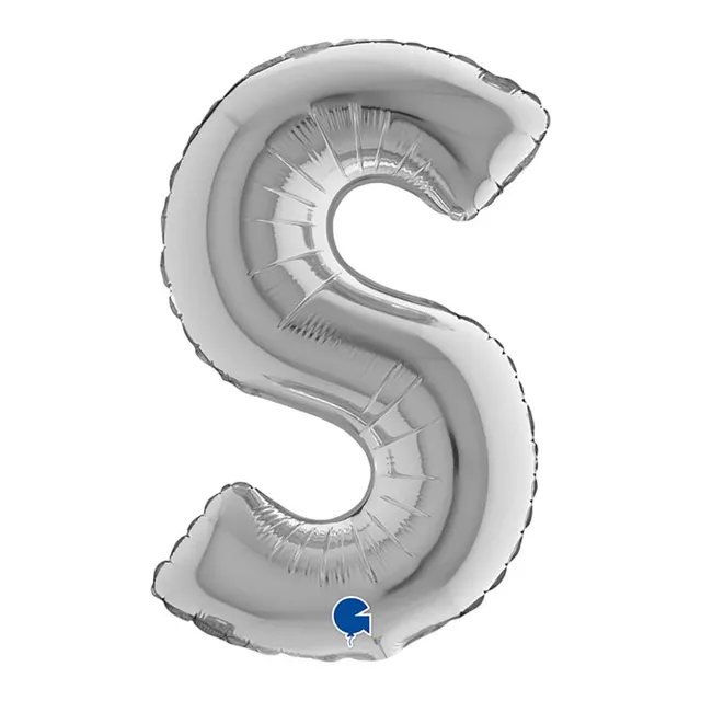 das-kost-mland-buchstabe-s-folienballon-36cm-silber-luft image 1