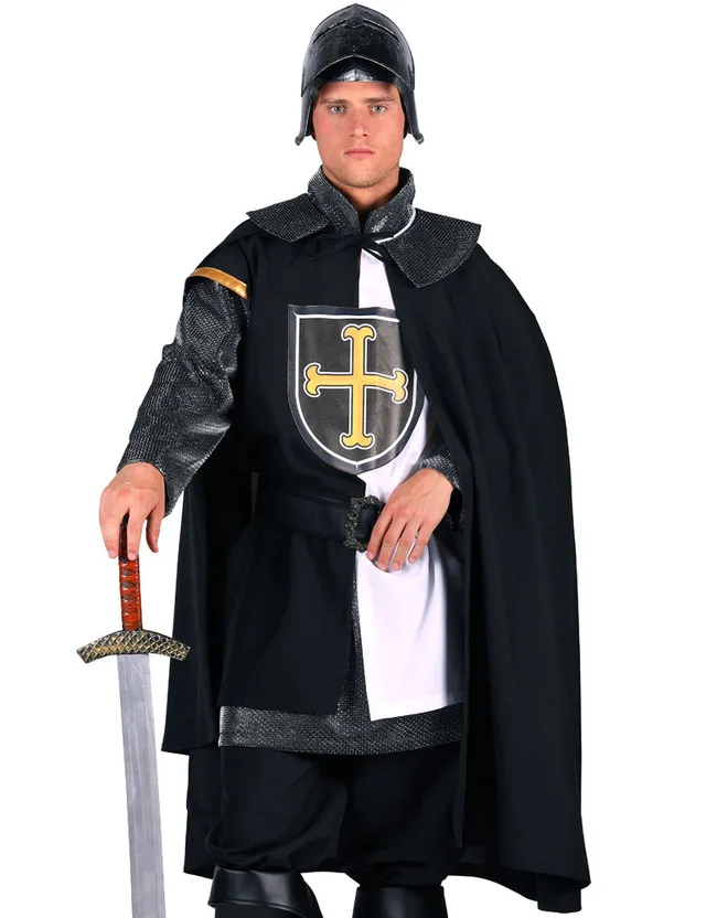 das-kost-mland-ritter-kost-m-ironheart-herren-schwarz-wei image 1