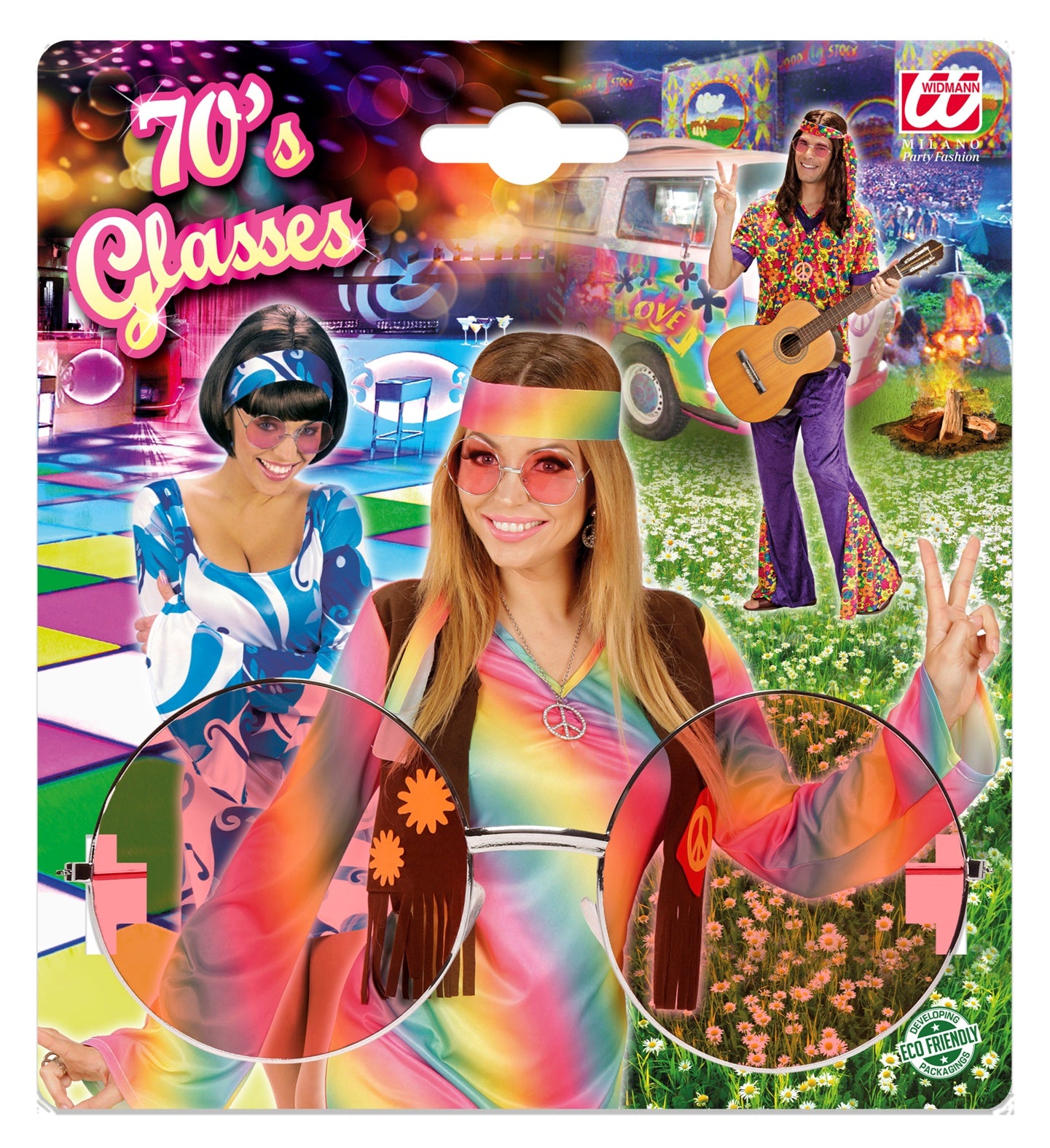 das-kost-mland-hippie-partybrille-xl-rund-pink-silber image 2