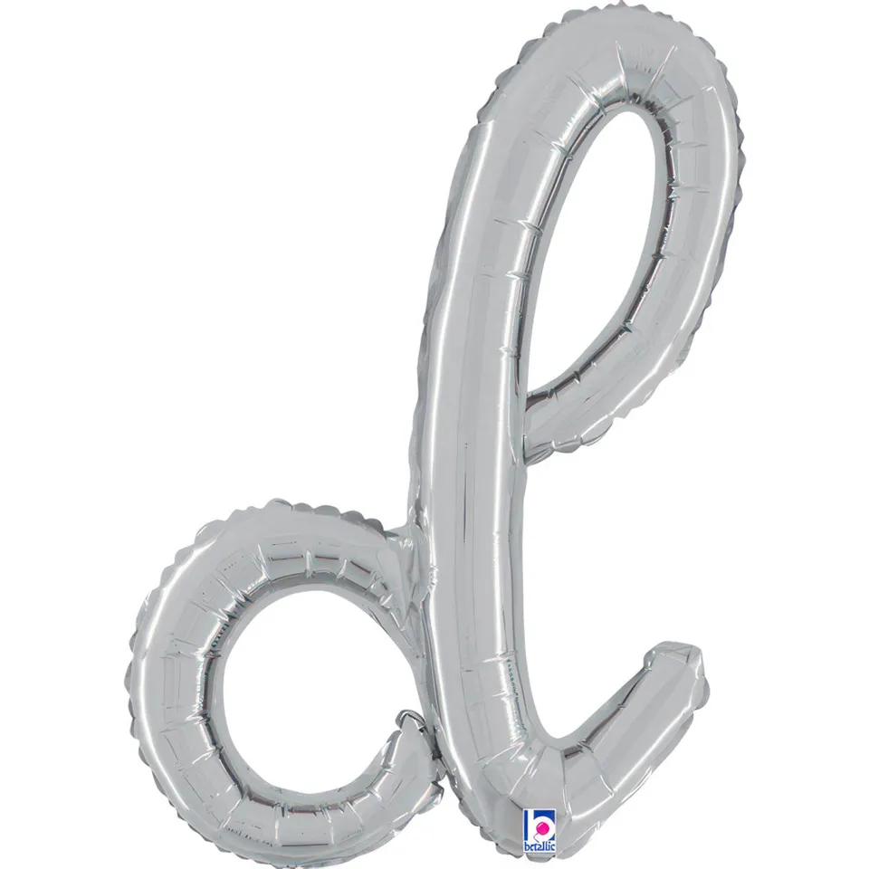 grabo-folienballon-buchstabe-d-skript-silber-61-cm-24-zoll image 1