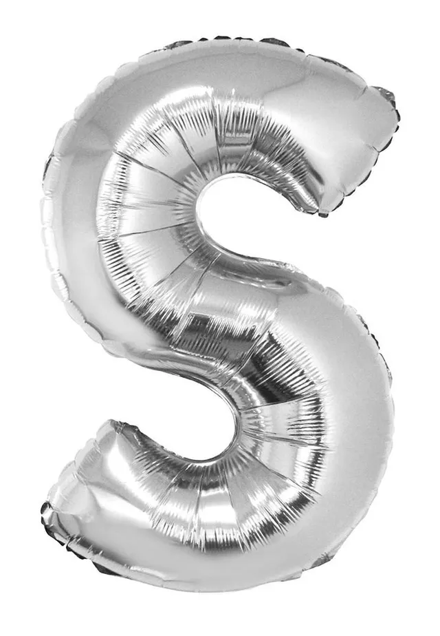 das-kost-mland-dekorationen-folienballon-xxl-buchstabe-s-silber image 1