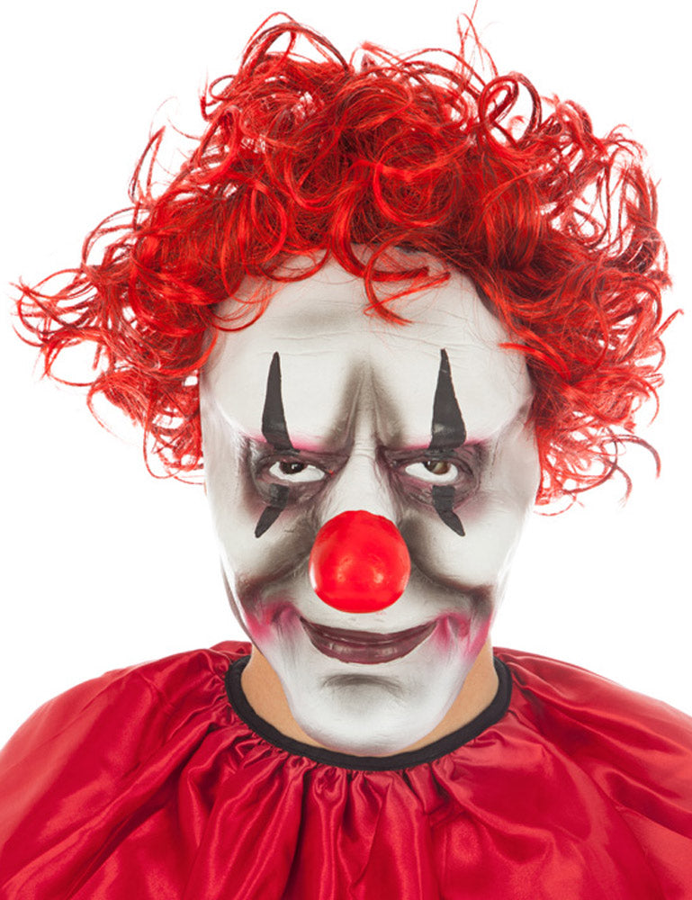 das-kost-mland-gruselclown-mit-roten-haaren-latexmaske image 1