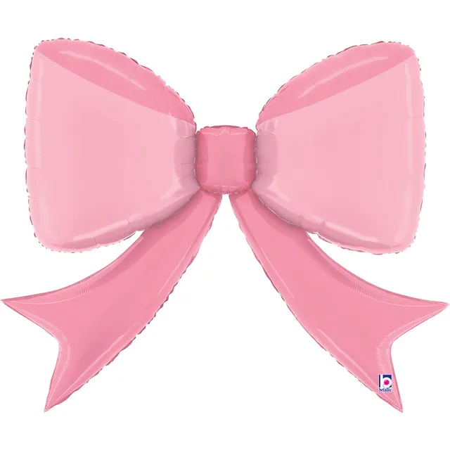 das-kost-mland-shape-folienballon-schleife-rosa-104cm-geschenk image 1