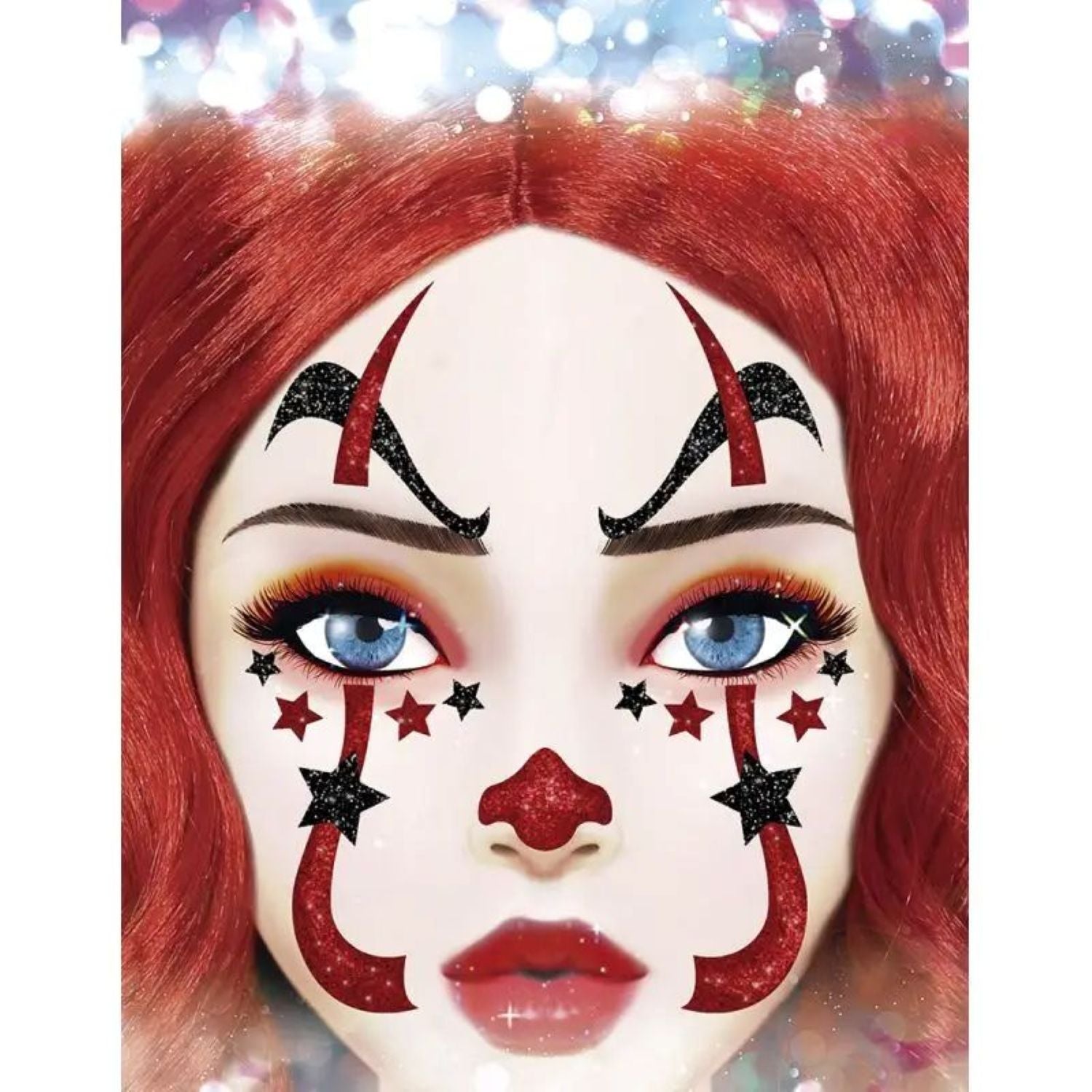 das-kost-mland-accessoires-face-art-glitzer-tattoo-clown-20x20cm image 2
