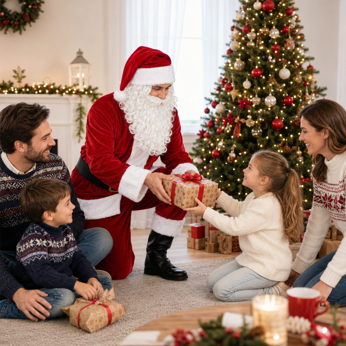 das-kost-mland-weihnachtsmann-kost-m-herren-samt-rot-4-tlg image 3