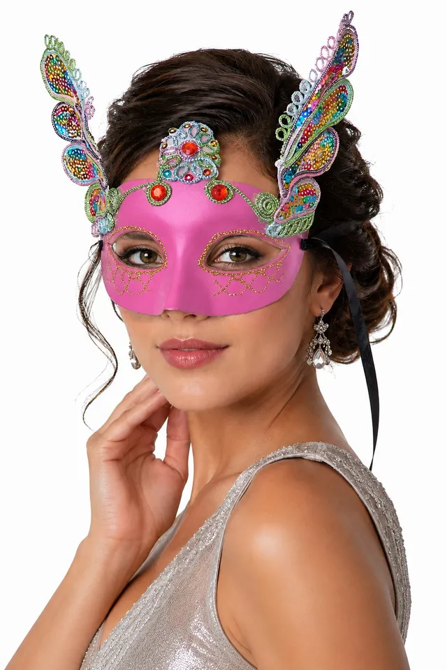 florenz-augenmaske-pink-mit-pailletten-f-r-maskenball image 1