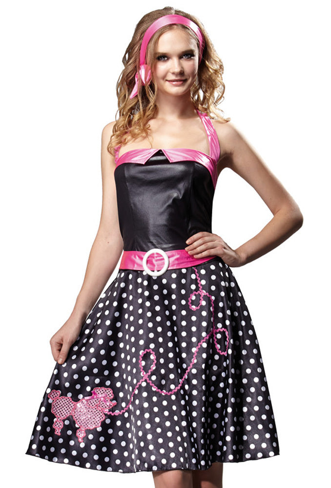 das-kost-mland-damen-sixties-kost-m-peggy-sue-kleid-schwarz-pink-36-38 image 5