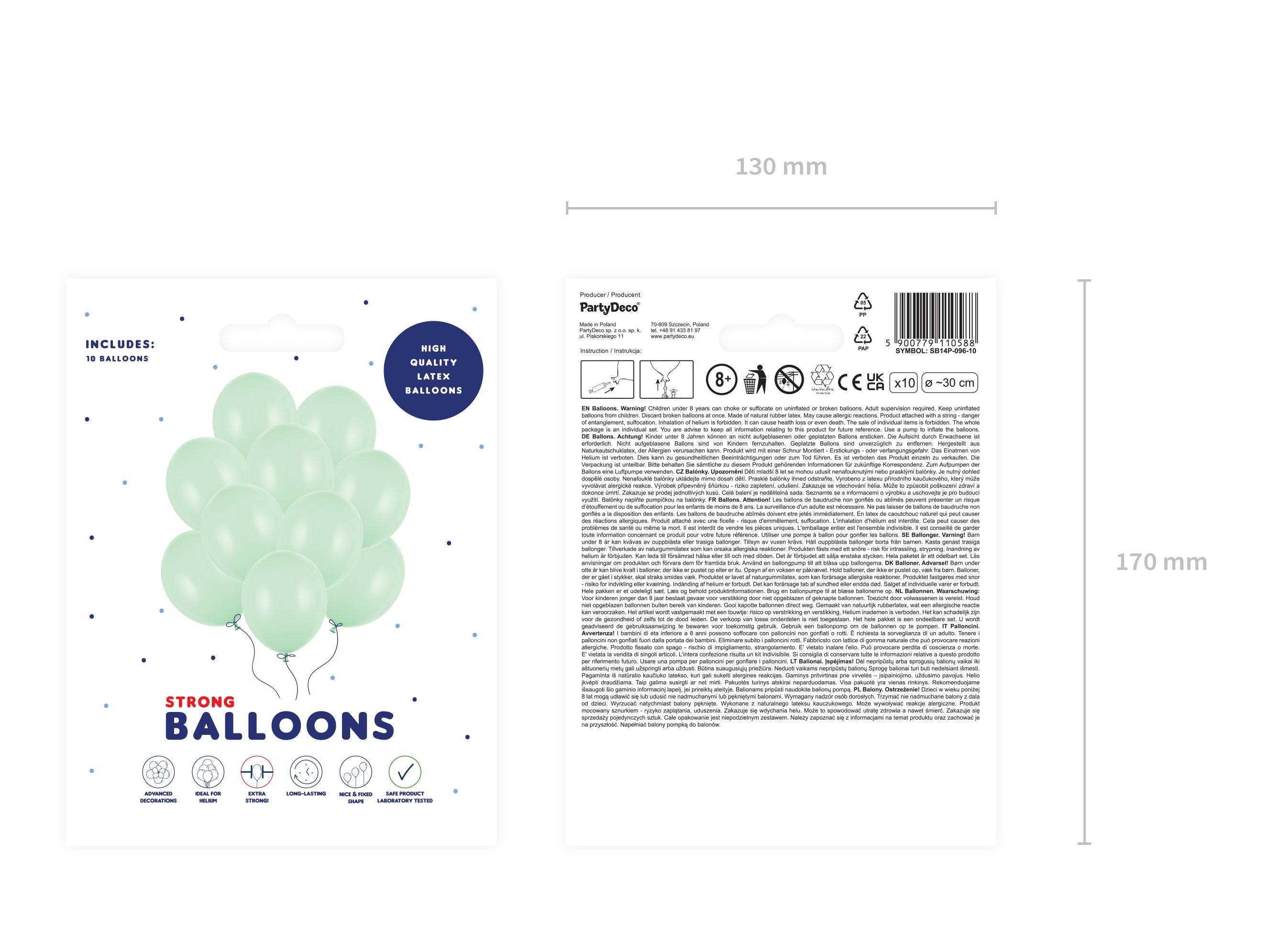 das-kost-mland-dekorationen-uni-pastell-luftballon-10-stk-30cm-pistazien-gr-n image 6