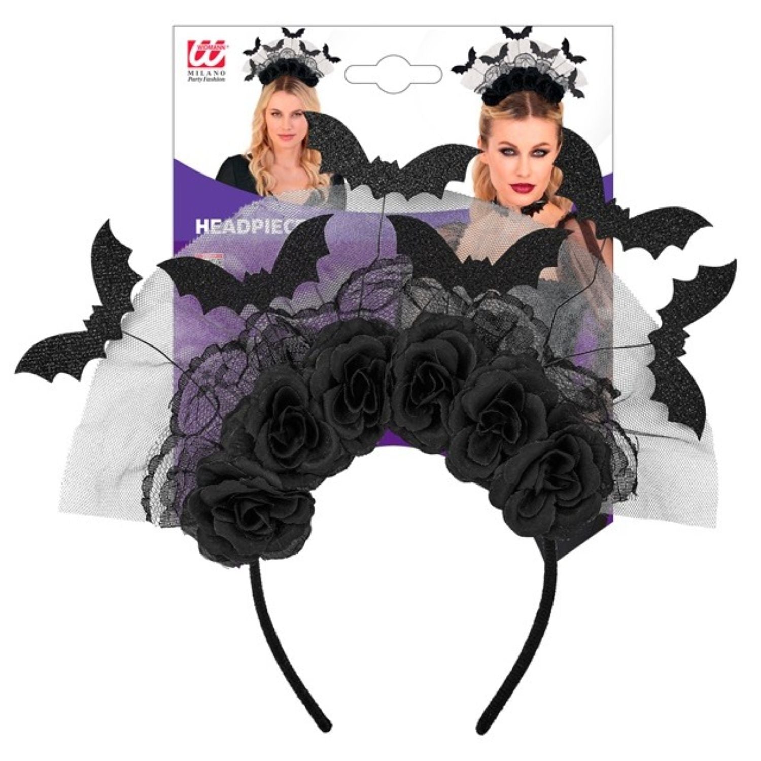 das-kost-mland-haarreif-flederm-use-rosen-schwarz-halloween image 2