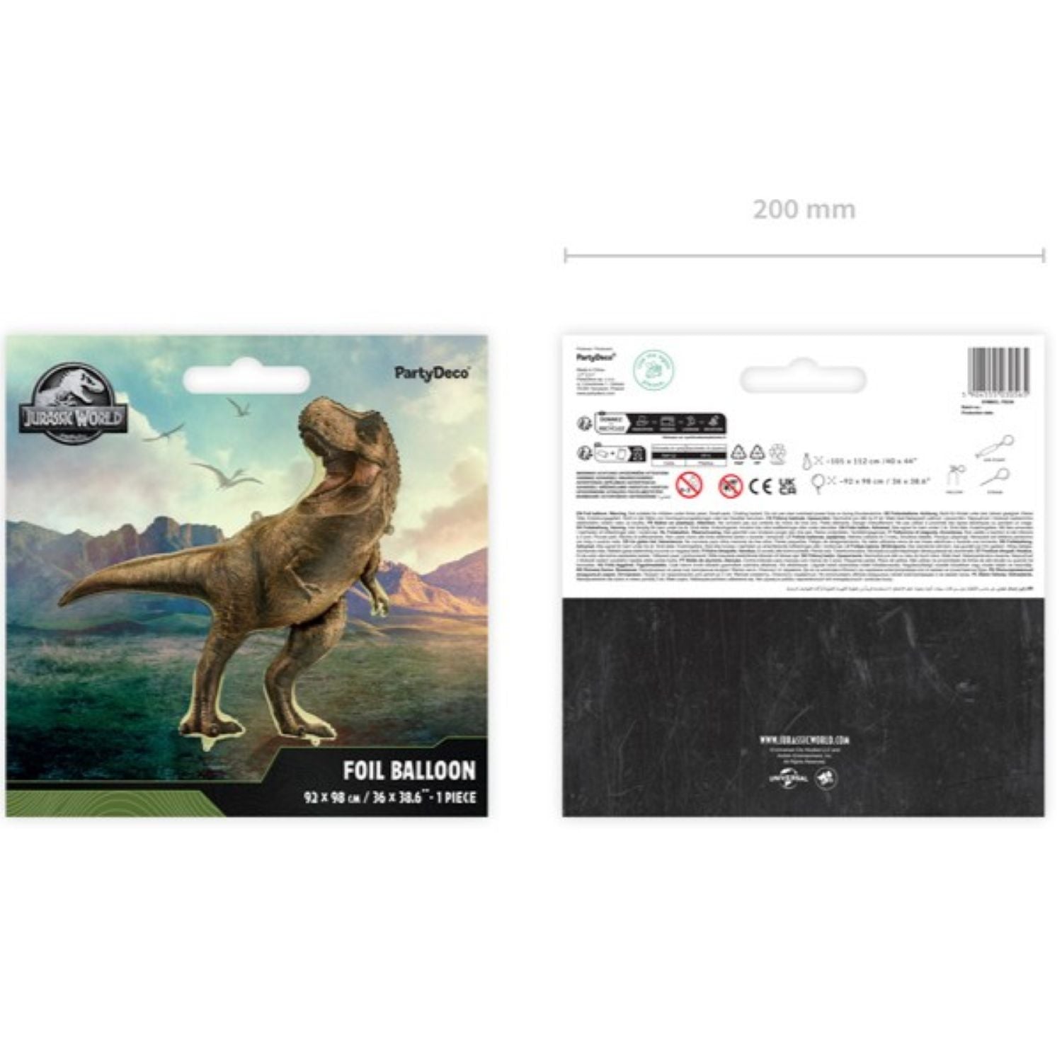 das-kost-mland-jurassic-world-t-rex-folienballon-92x98-cm image 4