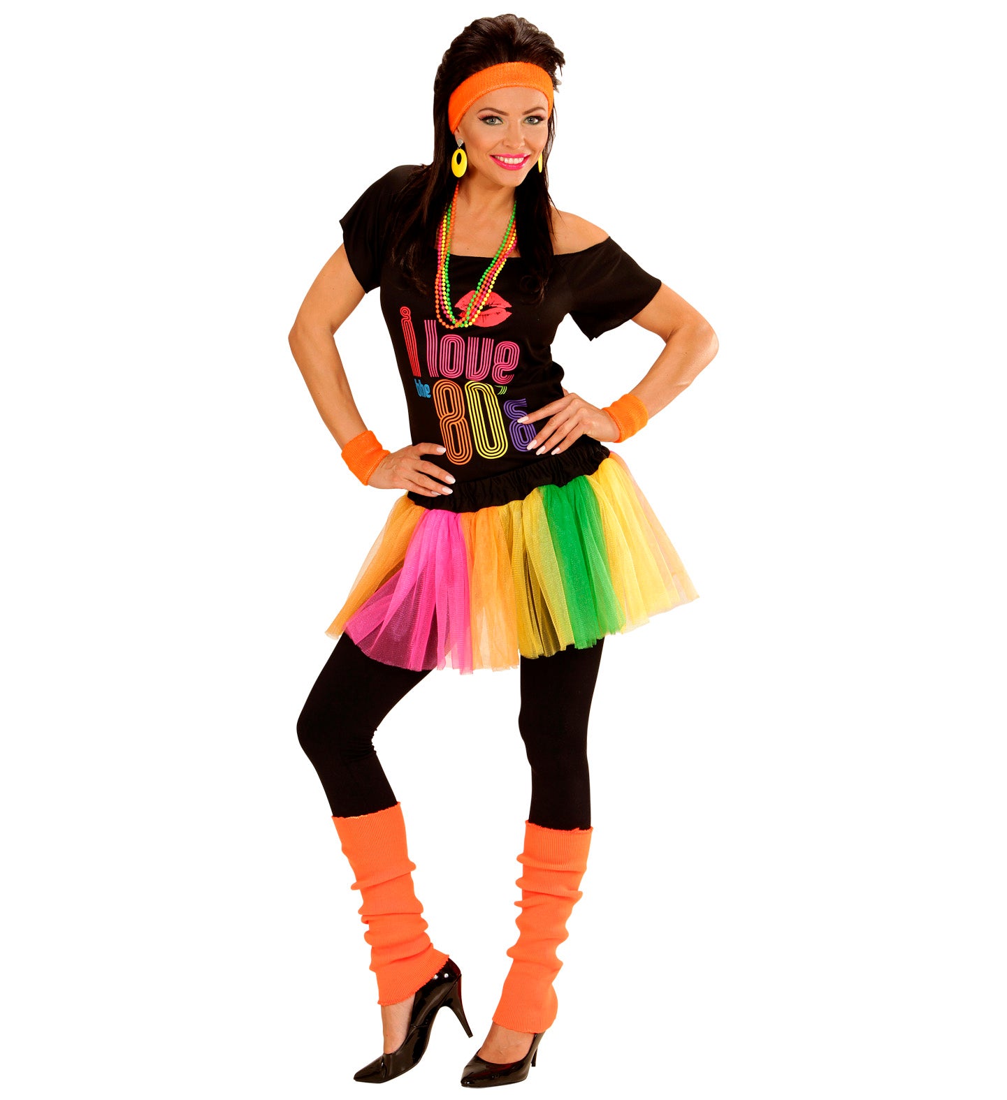 das-kost-mland-stulpen-neon-orange-80er-disco-str-mpfe image 3
