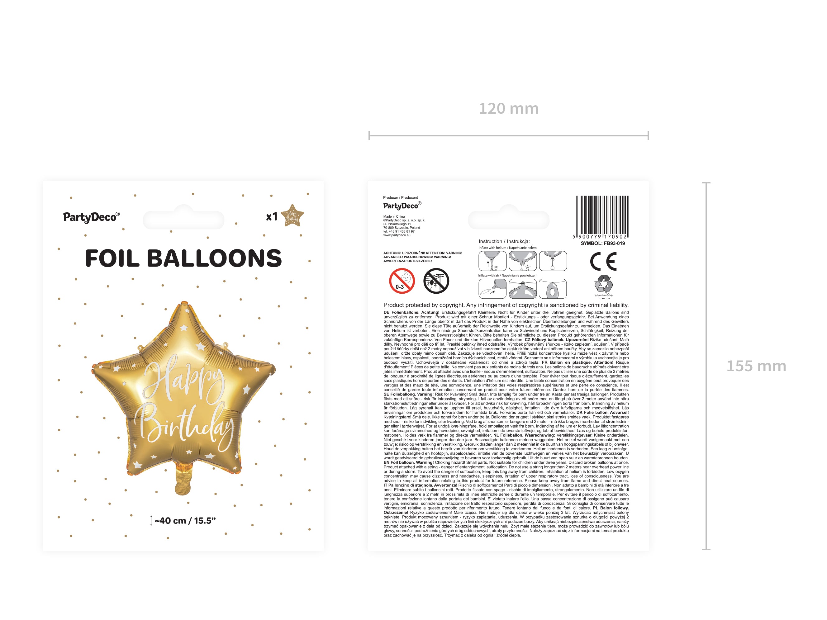 das-kost-mland-deko-stern-folienballon-happy-birthday-gold-45cm image 2