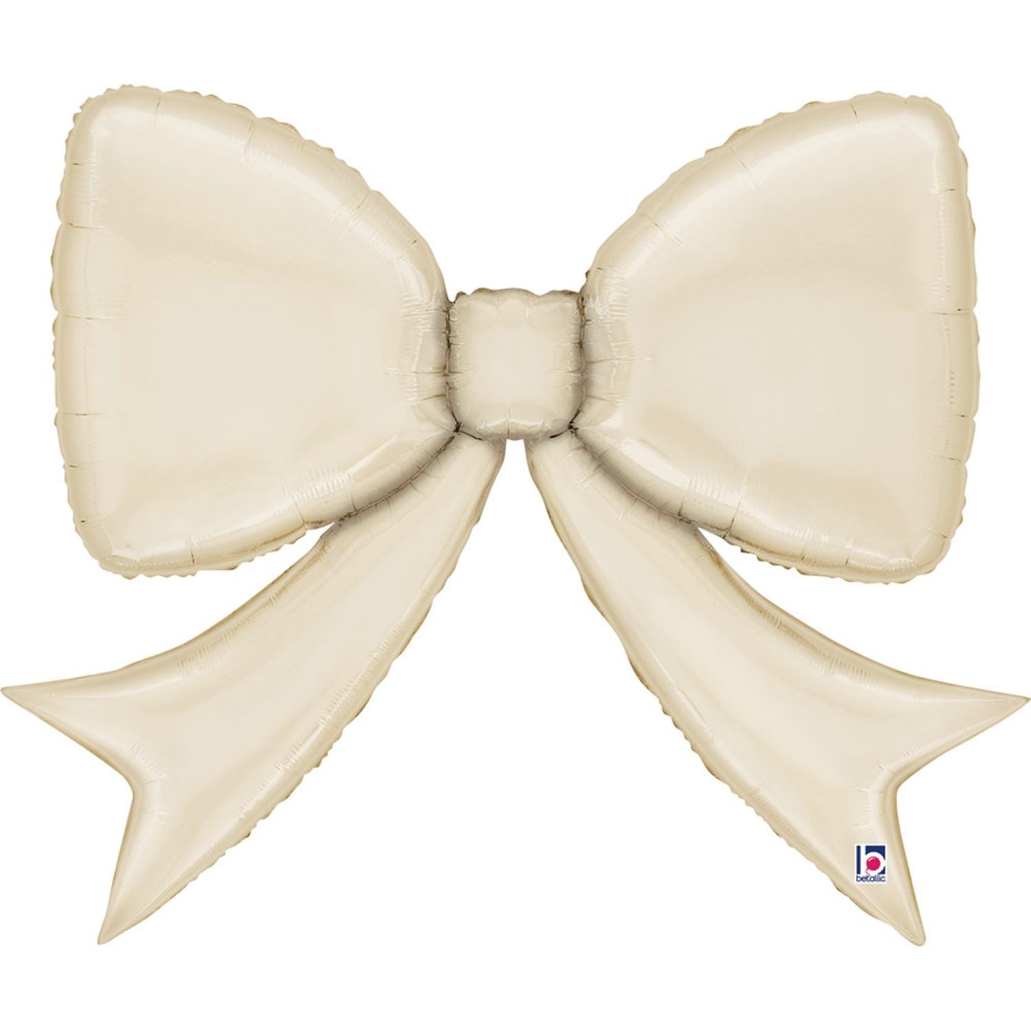 das-kost-mland-shape-folienballon-schleife-beige-90cm image 1