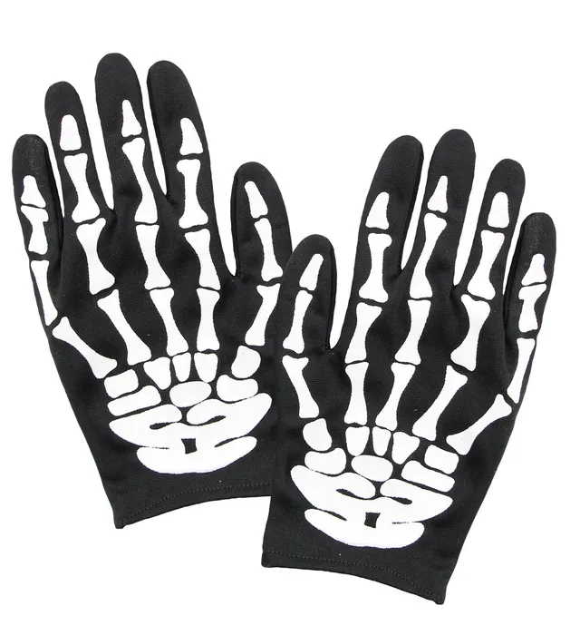 das-kost-mland-herren-skelett-handschuhe-schwarz-wei-einheitsgr-e image 1