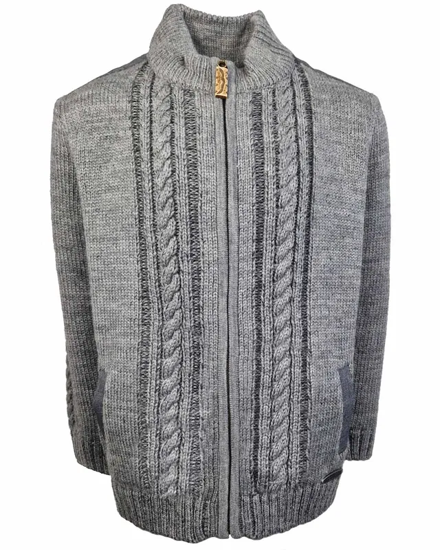 maddox-altwil-jungen-strickjacke-zopfmuster-grau-trachtenjacke image 1