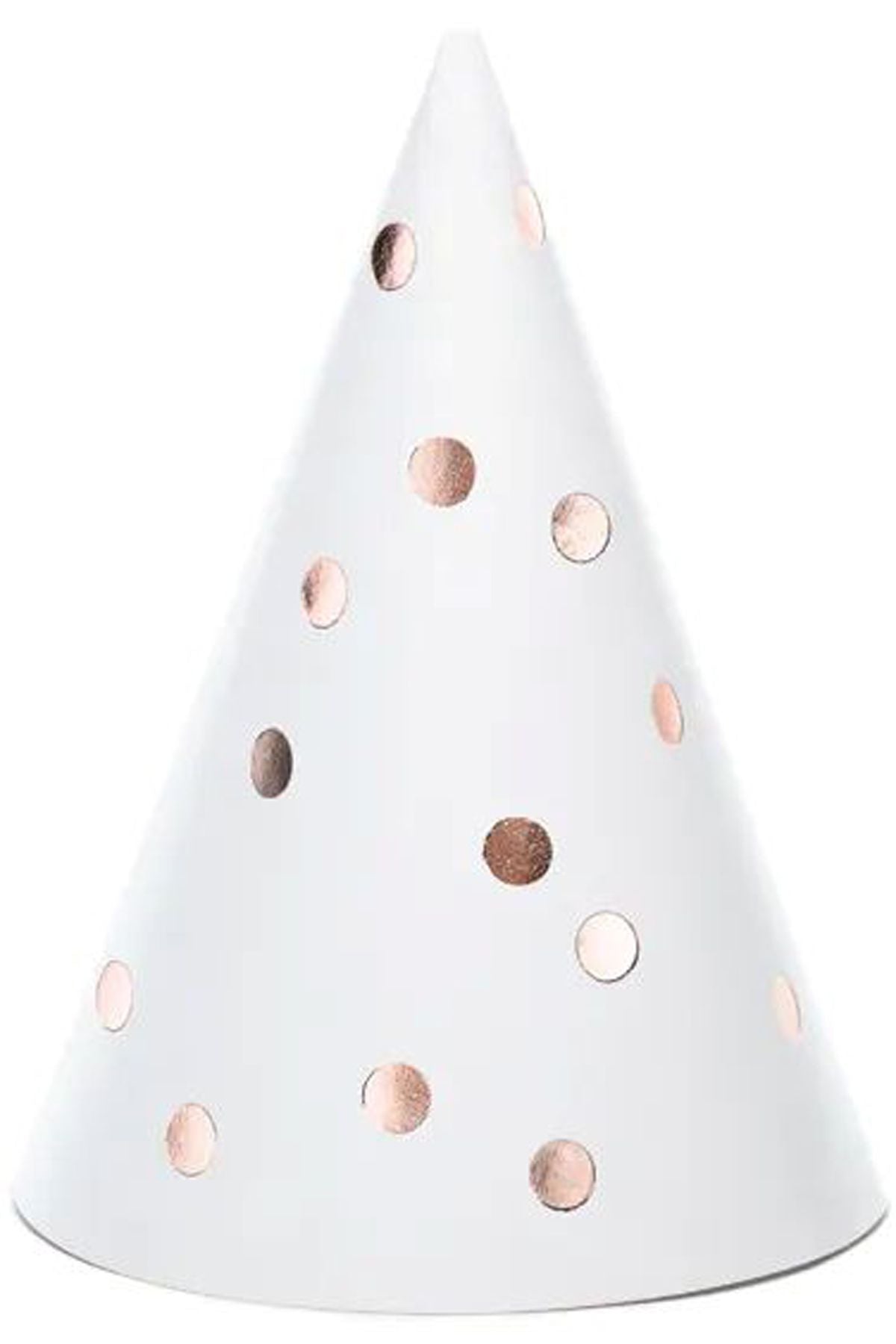 das-kost-mland-accessoires-partyhut-6stk-wei-dots-16cm image 1
