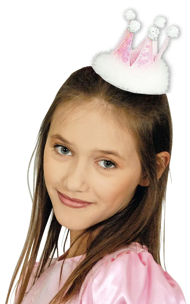 das-kost-mland-accessoires-prinzessin-glitter-krone-wei-rosa-clips image 1