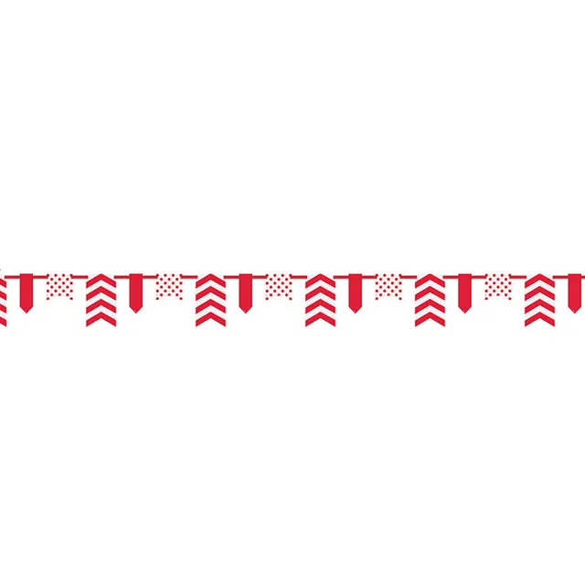 dekoration-banner-dots-stripes-chevron-rot-f-r-party image 1