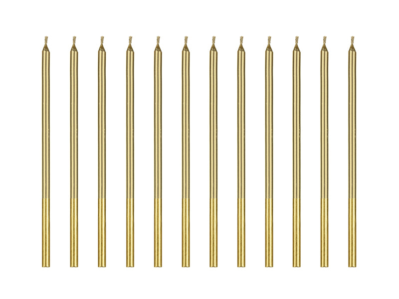 das-kost-mland-geburtstagskerzen-14-cm-gold-12-stk-glatt image 2
